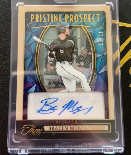 2025 Panini Three And Two Pristine Prospect #PPS-BM Braden Montgomery — front