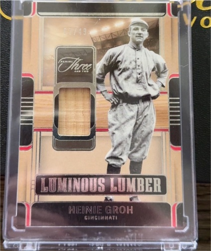 2025 Panini Three and Two Luminous Lumber Heinie Groh — front