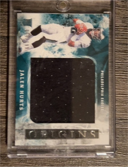 2020 Panini Origins #RJJ-12 Jalen Hurts Rookie Jumbo Jersey — front