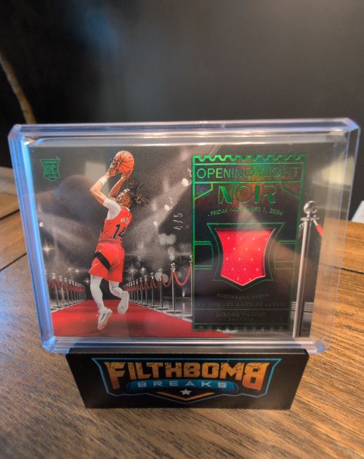 2024-25 Panini Noir Opening Night #/15 Jaden Hardy — front