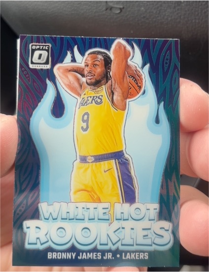 2024-25 Panini Donruss Optic #15 Bronny James Jr. White Hot Rookies — front