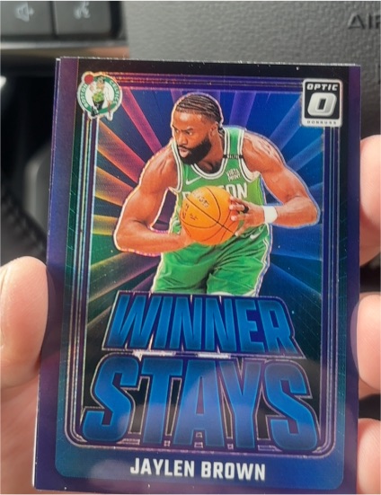 2024-25 Panini Donruss Optic #7 Jaylen Brown Winner Stays — front