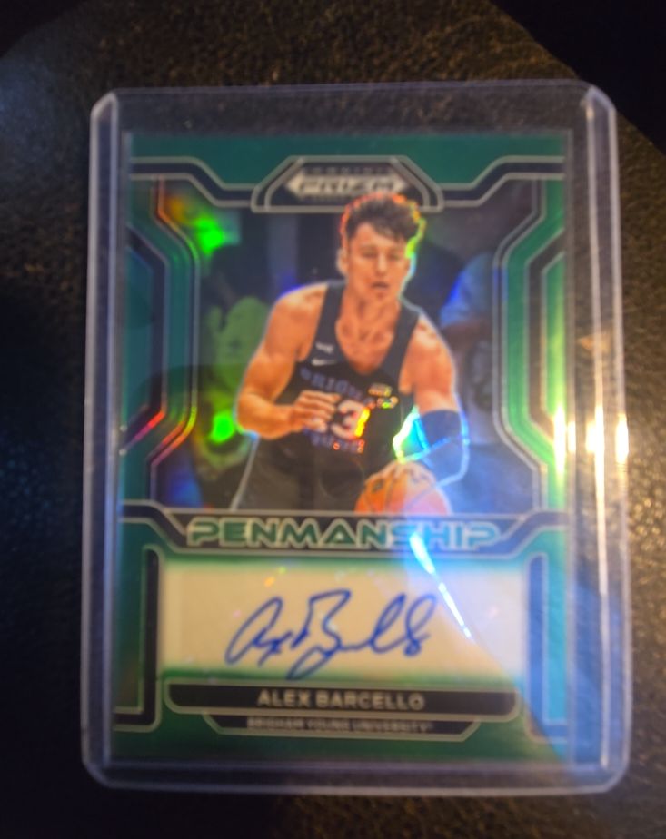 2022 Panini Prizm Draft Picks #CP-ABA Alex Barcello College Penmanship Auto — front