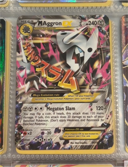 2015 Pokémon XY Primal Clash #94 Mega Aggron EX — front