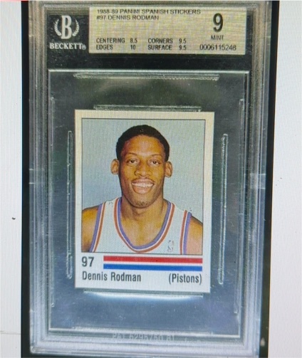 1988-89 Panini Spanish Stickers #97 Dennis Rodman — front