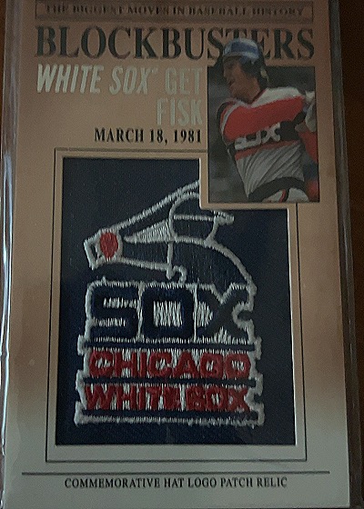 2012 Topps Update #BP6 Carlton Fisk Blockbusters Commemorative Hat Logo Patch — front