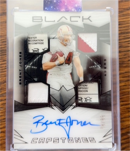 2024 Panini Black Capstones #CAP-BJS Brent Jones — front