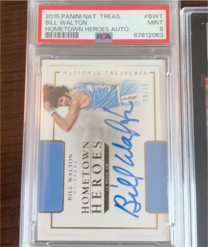 2015 Panini National Treasures #BWT Bill Walton Hometown Heroes Auto — front