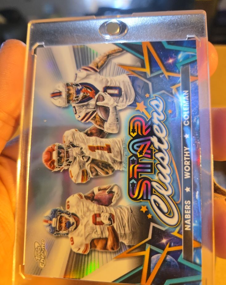 2024 Topps Chrome Cosmic Star Clusters #SCL-6 Nabers Worthy Coleman — front