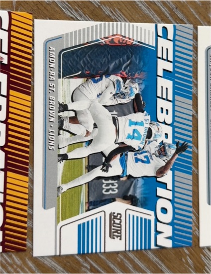 2025 Panini Score #C-AST Amon-Ra St. Brown Celebration — front