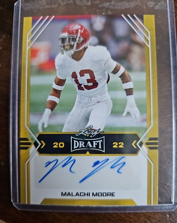 2022 Leaf Draft #BA-MM1 Malachi Moore — front