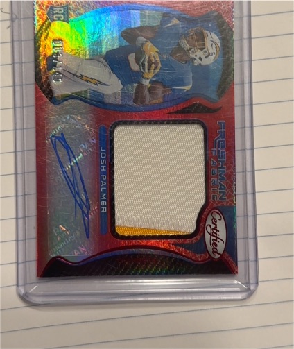 2023 Panini Certified Freshman Fabric #FFMS-14 Josh Palmer — front