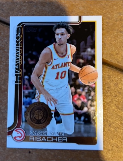 2025-26 Topps #62 Zaccharie Risacher — front