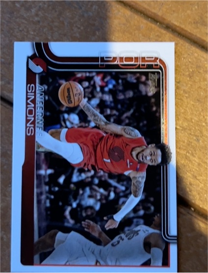 2025-26 Topps Basketball #123 Anfernee Simons — front