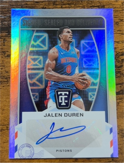 2024-25 Panini Totally Certified Signed Sealed and Delivered #SD-DUR Jalen Duren — front