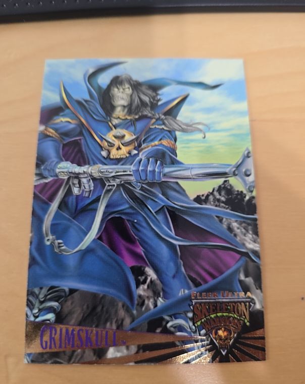 1995 Fleer Ultra Skeleton Warriors Promo #Grimskull — front