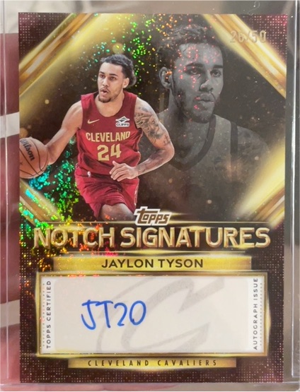 2025-26 Topps Notch Signatures # Jaylon Tyson — front