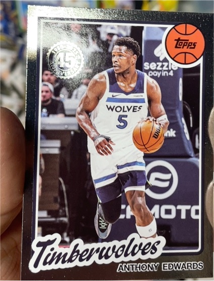 2025-26 Topps #80BK-90 Anthony Edwards 1980-81 Topps Basketball — front