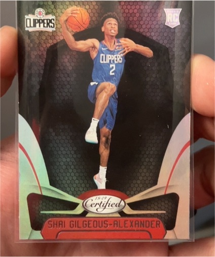 2018-19 Panini Certified #161 Shai Gilgeous-Alexander Rookie RC — front