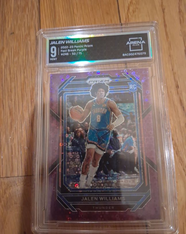 2022-23 Panini Prizm #246 Jalen Williams Fast Break Purple — front