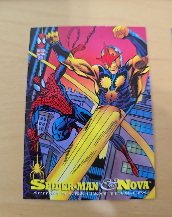 1994 Fleer The Amazing Spider-Man #94 Spider-Man & Nova — front