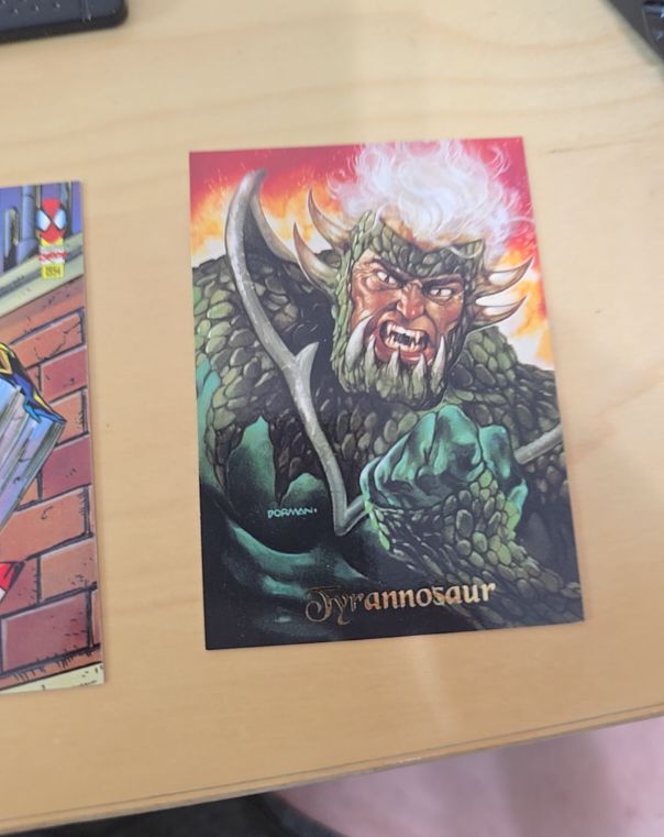 1994 Skybox Master Series Ultraverse #P0 Tyrannosaur — front