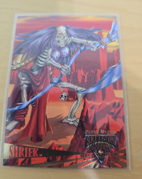 1995 Fleer Ultra Skeleton Warriors #NNO Shriek Premiere Edition Promo Card — front