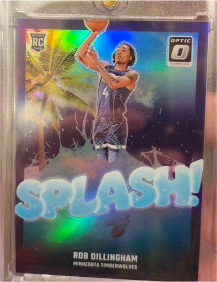 2024-25 Panini Donruss Optic #8 Rob Dillingham Splash! Purple Prizm Rookie — front
