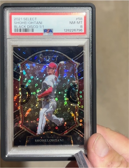 2021 Panini Select #58 Shohei Ohtani Black Disco 1/1 — front