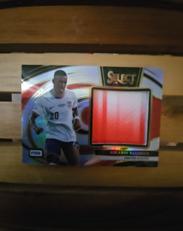 2024 Panini Select FIFA Folarin Balogun Jumbo Swatch Patch — front