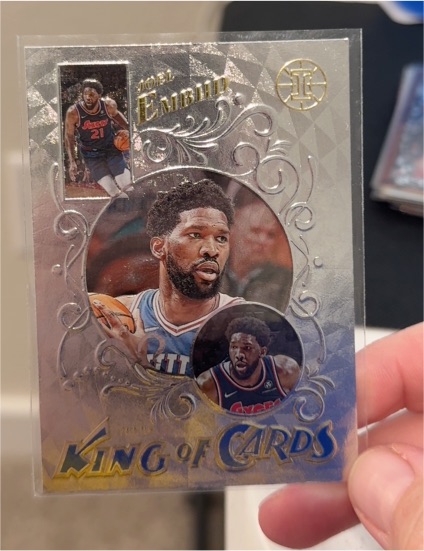 2021-22 Panini Illusions #4 Joel Embiid King of Cards — front