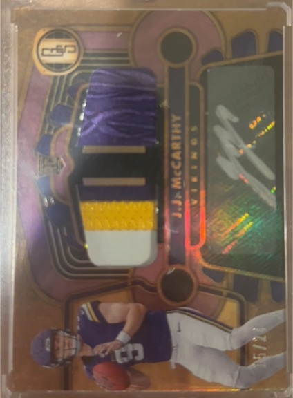 2024 Panini Gold Standard #201 J.J. McCarthy Vikings RPA RC Patch AUTO /149 — front