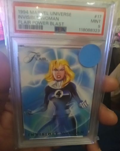 1994 Marvel Universe Flair Power Blast #17 Invisible Woman — front
