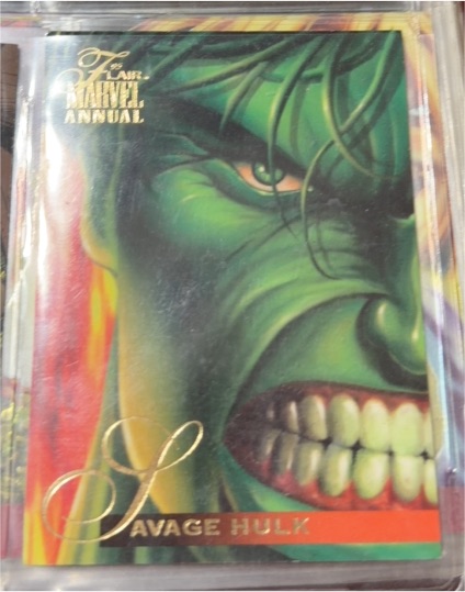1995 Flair Marvel Annual #84 Savage Hulk — front