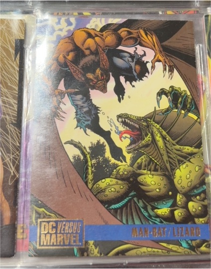 1995 Fleer/Skybox DC Versus Marvel #96 Man-Bat / Lizard — front