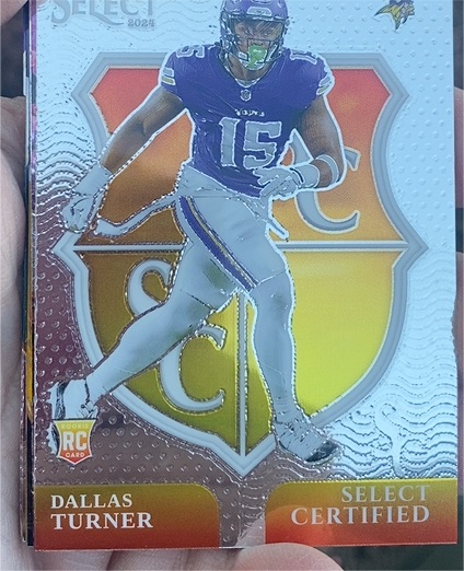2024 Panini Select #11 Dallas Turner Select Certified Rookies — front