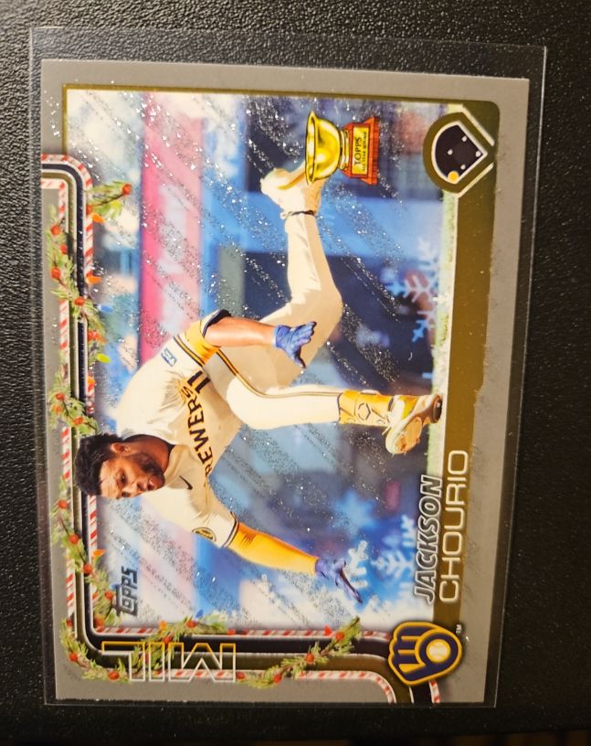 2025 Topps Holiday #H182 Jackson Chourio — front