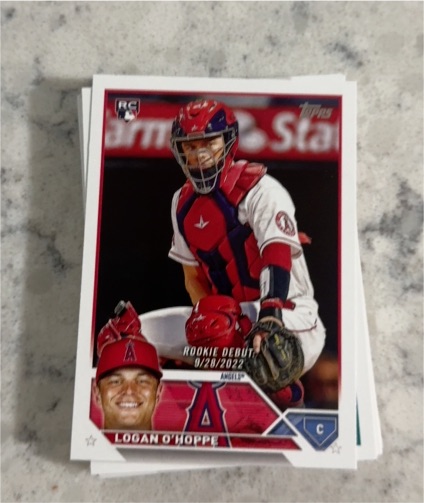 2023 Topps Update #US93 Logan O'Hoppe Rookie Debut — front
