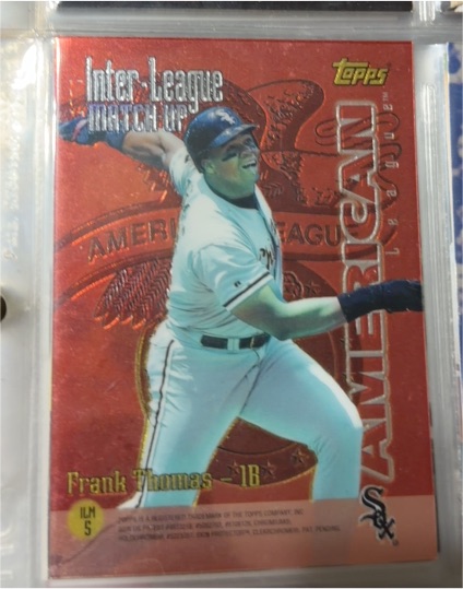 1996 Topps Inter-League Match Up #ILM5 Frank Thomas — front