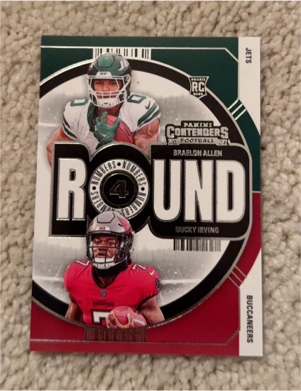 2024 Panini Contenders Round Numbers #16 Braelon Allen Bucky Irving — front