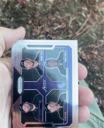 2025 Panini Prizm LIV Golf #55 Johnson / Pieters / Reed / Varner III — front