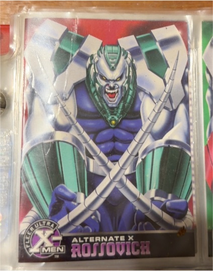 1995 Fleer Ultra X-Men Chromium Alternate X #16 Rossovich — front