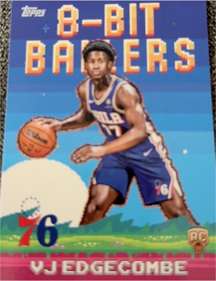 2025-26 Topps #8B-33 VJ Edgecombe 8-Bit Ballers Rookie RC Philadelphia 76ers — front