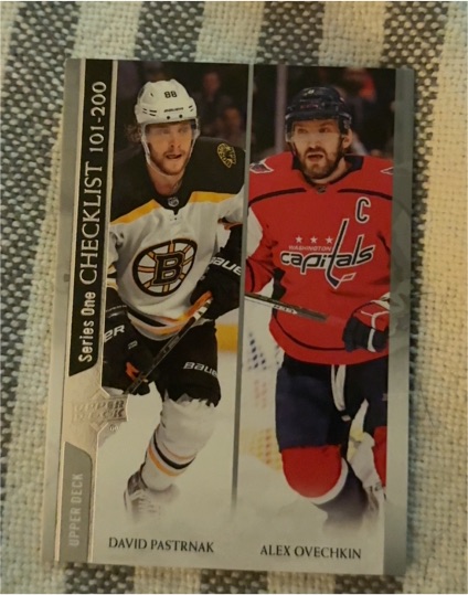 2020-21 Upper Deck Series 1 #200 David Pastrnak / Alex Ovechkin Checklist — front