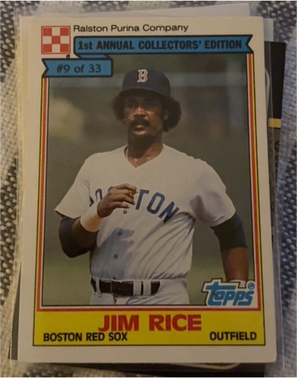 1984 Topps Ralston Purina #9 Jim Rice — front