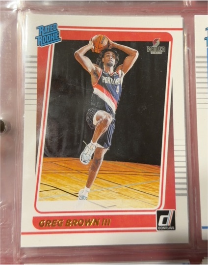 2021-22 Donruss #245 Greg Brown III — front