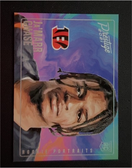 2021 Panini Prestige #RP-10 Ja'Marr Chase Rookie Portraits — front