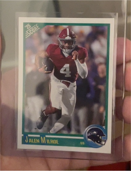 2025 Panini Score #7 Jalen Milroe Anniversary Rookie — front