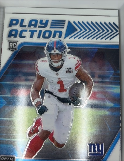 2024 Panini Donruss Optic #8 Malik Nabers Play Action Rookie Card — front
