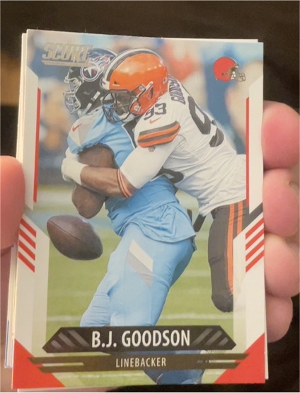 2021 Panini Score #111 B.J. Goodson Cleveland Browns — front